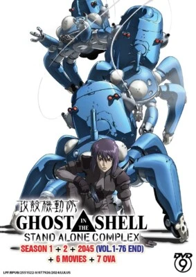 GHOST IN THE SHELL:STAND ALONE COMPLEX SEA1+2+2045(VOL.1-76END)+6MOVIE+7OVA DVD Foto 1 de 3