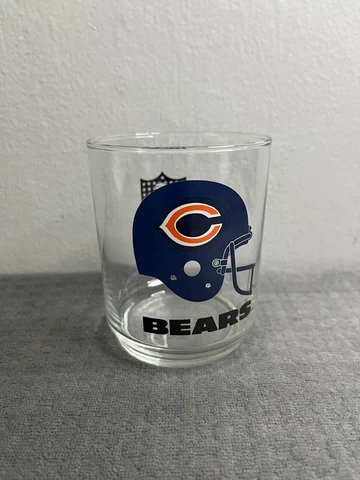 Vintage 80’s Chicago Bears NFL  Drinking Glasses Cup Mobil Cover
