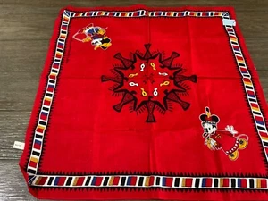 Walt Disney Bandana Mickey and Minnie Mouse 21 X 20 New with Tag - Picture 1 of 4