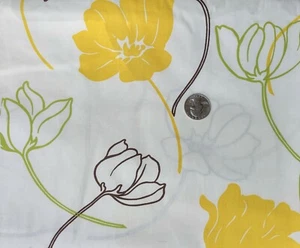 2 Yds Cotton Quilting Fabric-Reflections by Hoffman-White/Yellow/Green Florals - Picture 1 of 1