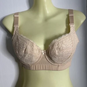 350 BRAS Women’s Bra Size 14C 36C Daisy Beige Lace Underwire New Skin Tone Nude - Picture 1 of 4