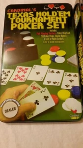 Cardinal's Texas Hold 'Em Tournament Poker Set NEW, Unopened 2003 edition - Picture 1 of 8