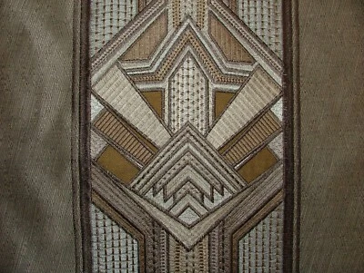 Kunst Deco Bestickt Gatsby Opal Jacquard Vorhang Polster Kissen Stoff - Bild 1 von 4