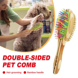Double Sided Pet Comb for Dogs Cats Knot Removal Grooming Brush Detangling Hair - Picture 1 of 12