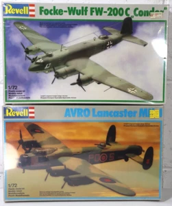 VTG Revell Focke Wulf FW-200 Condor & Avro Lancaster Model Airplane Kits New U4 - Picture 1 of 6