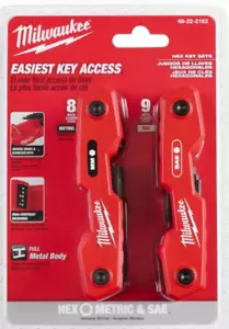 Milwaukee 48-22-2183 2PC 17-Key Folding Hex Key Sets - SAE/Metric - Picture 1 of 1