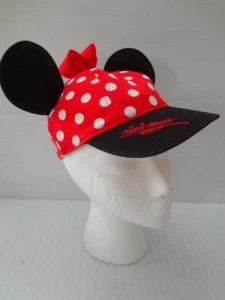 Authentic Disney Theme Parks Minnie Mouse Ear Polka Dot Cap/Hat Youth Size - Picture 1 of 11