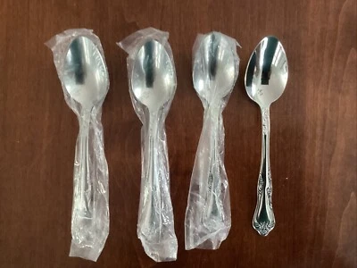 Oneida Azalea Teaspoons Stainless Flatware, New Set of 4 - Image 1 of 4