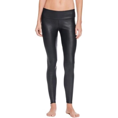 Onzie NEW Black Snake Skin Yoga Leggings M Long Low Rise 26x28. NEW WITH TAGS - Image 1 of 4