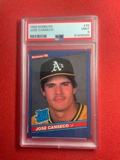 1986 Donruss #39 Jose Canseco Oakland Athletics RC Rookie PSA 9 MINT