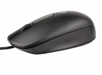 HP Maus schwarz optisch mit USB Anschluss 3 TASTEN SCROLLRAD - Bild 1 von 2
