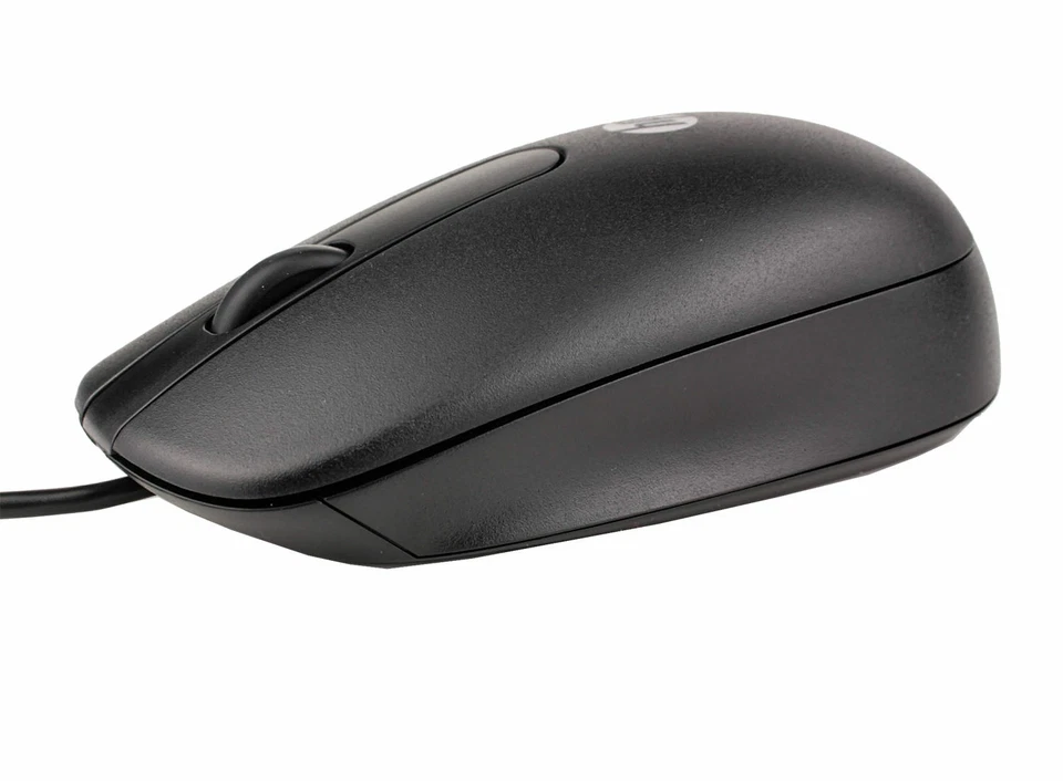 HP Maus schwarz optisch mit USB Anschluss 3 TASTEN SCROLLRAD - Bild 1 von 2