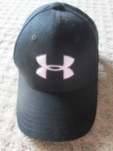 Under Armour Youth Black UA Emblem Embroidered Baseball Cap M 4-6Yrs  Adjustable - Picture 1 of 2