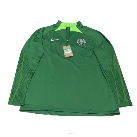 NWT Nike Soccer Nigeria Strike Dri-FIT Knit Drill Top Green DH6458-302 Free Ship Cover