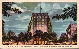 Postcard Hotel Statler Detroit 1941 Divided Back - Picture 1 of 2
