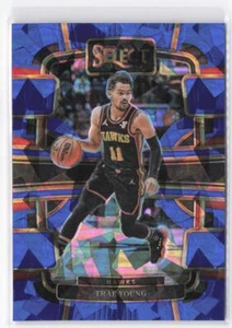 2023-24 Panini Select Trae Young #43 Blue Cracked Ice Prizms - Picture 1 of 2
