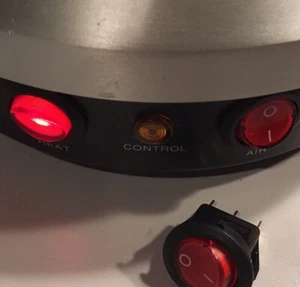 Pulsante interruttore di ricambio aria calda Volcano Classic rosso verde ac 120v 250v - Foto 1 di 1