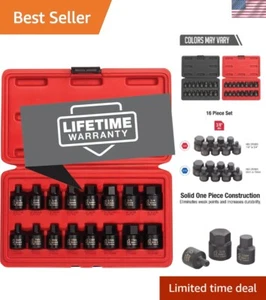 Sunex , 3/8 Inch Drive Low Profile Impact Hex Driver Set, 16-Piece, SAE/Metri... - Picture 1 of 7