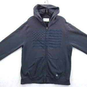 Denim & Supply Hoodie Men XXL Black Cotton USA Flag Full Zip Ralph Lauren Casual - Picture 1 of 11