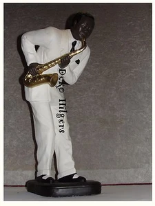 Saxophon Figur Jazz Musiker Skulptur Jazzfigur Afrika Musik Werbefigur Deko 01 - Picture 1 of 6