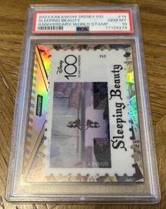 2023 Kakawow Disney 100 La Bella Addormentata Anniversario Timbro Mondiale PSA 10 Argento - Foto 1 di 8