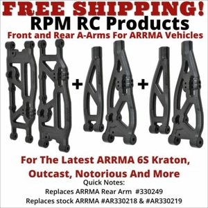 Set braccio sospensione RPM anteriore/posteriore ARRMA Kraton Notorious v1-v4 solo - Foto 1 di 1