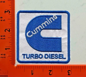 Cummins Turbo Diesel Patch – Embroidered Iron-On Sew-On Truck Engine Logo Badge - Picture 1 of 1
