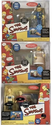 The Simpsons Lunchlady, KBBL Radio & Police Playmates Lot SEALED w BOX WEAR - Image 1 of 4
