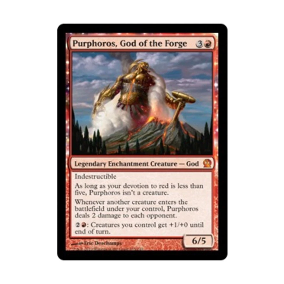 WOTC MtG Theros Purphoros, God of the Forge (MR) NM - Image 1 of 1
