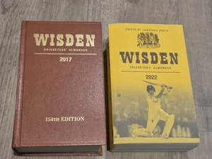 2 Wisden Cricket Almanack 2017 y 2022 excelente estado - Imagen 1 de 8