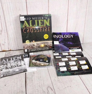 COMPLETE - Sid Meier's Alien Crossfire Alpha Centauri Expansion Pack Big Box PC - Image 1 of 4