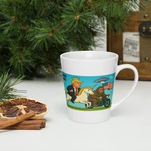 Taza con leche No Kings Fantasy Donald Trump Unicornio Bigfoot Leprecaun OVNI - Imagen 1 de 3