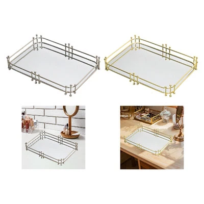 Perfume Tray Metal Vanity Decorative Tray for Perfume Makeup Toiletries - Image 1 of 2