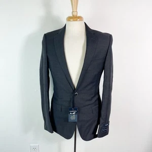 Zanetti NWOT Men's Lanificio di Biella Porto Blazer Charcoal Gray Size 38R - Picture 1 of 5