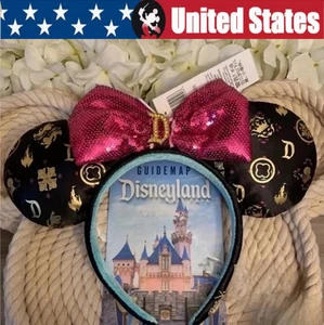 Disney Parks Sleeping Beauty Pink Sequined Bow Minnie Mouse Ears Headband ๐ - Picture 1 of 8