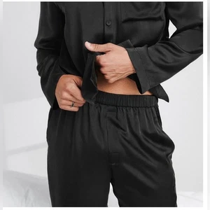 Lunya Men’s Washable Silk Straight Leg Pajama Pants Black , size XXL - Picture 1 of 12