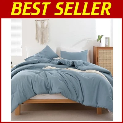 Lightweight Dusty Blue King Comforter Set - Image 1 of 4