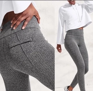 Leggings aderenti a spina di pesce Athleta Delancey piccoli abalone tasche zip 487663 - Foto 1 di 15