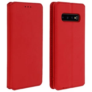 Custodia per Galaxy S10 Portacarte Funzione Supporto Rosso - Foto 1 di 6