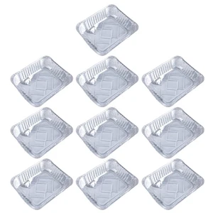 Bulk Pack of 10 Foils Pans Disposables BBQ Tray Takeaway Container Box Cookware - Picture 1 of 8