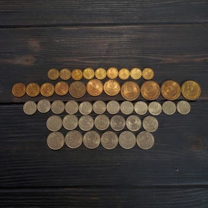 Lotto misto 45 monete 1 kopek 2, 3, 5, 10, 15, 20 copechi Unione Sovietica URSS AU-UNC. - Foto 1 di 8