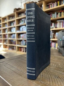 The Living Bible Leather Tyndale Reference Edition Red Letter Concordance 1988 - Picture 1 of 2