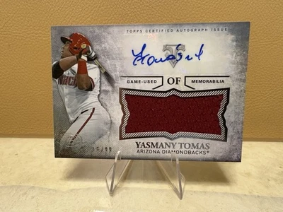 2015 Topps Triple Threads Yasmany Tomas #UAJR-YT 游戏二手补丁签名/99 — 第 1/3 张图片
