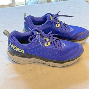 Size 10.5B Hoka One One Womens Challenger ATR 6 Trail Running Sneakers Blue/yell - Picture 1 of 10