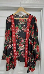 The Pioneer Woman Open Front Cardigan Women’s Size XXL/XXXL Floral Embroidered - Picture 1 of 10