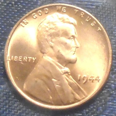 1944 Wheat Cent BU Gem Brilliant UNCIRCULATED RED WWll Scarce MANY BU DATES! - Image 1 of 3