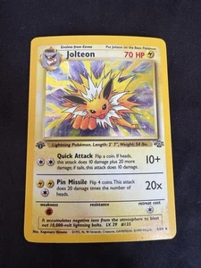 Pokemon Jolteon | Jungle | 1st Edition | HOLO | Rare | 20/64 | 1999 MP - Picture 1 of 12