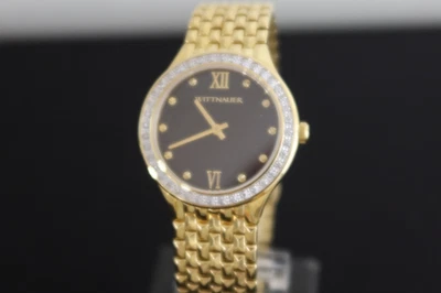 WN4093 WITTNAUER DIAMOND ACCENT BLACK DILA STAINLESS STEEL MEN'S WATCH MW-31 - Image 1 of 4