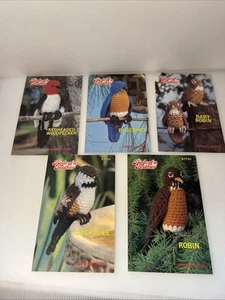 Lot of 5 ANNIE'S PATTERN CLUB Vintage 1983 BIRDS OF A FEATHER Songbird Series - Picture 1 of 12