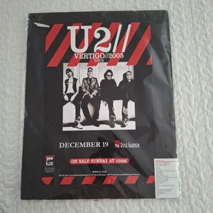 U2 Vertigo 2005 CONCERT Tour POSTER Rose Garden Portland BONO The EDGE Set List - Bild 1 von 7